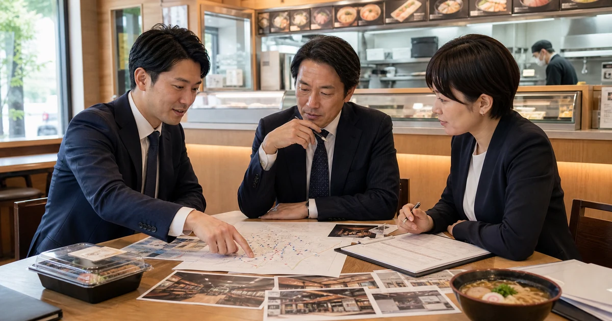 スシローによる京樽買収事例の店舗網と承継項目を分析するイメージ