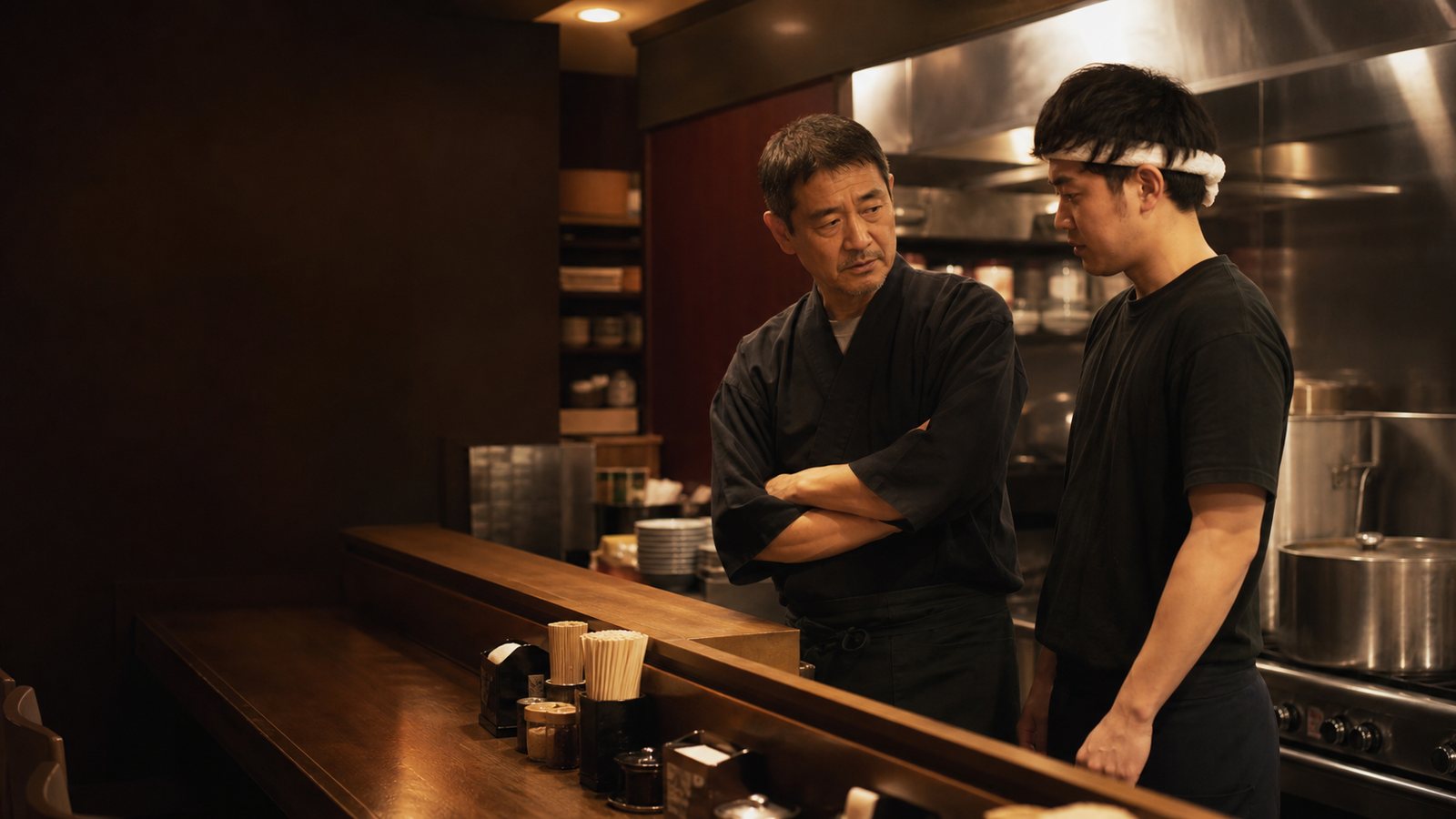 ラーメン店の事業と技術を次世代へ引き継ぐ店主と後継者